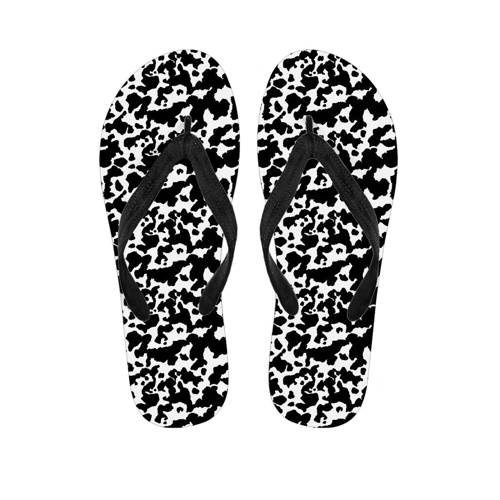 Black and White Cow Pattern Hawaiian Flip Flops for the Perfect Island Outfit - 1