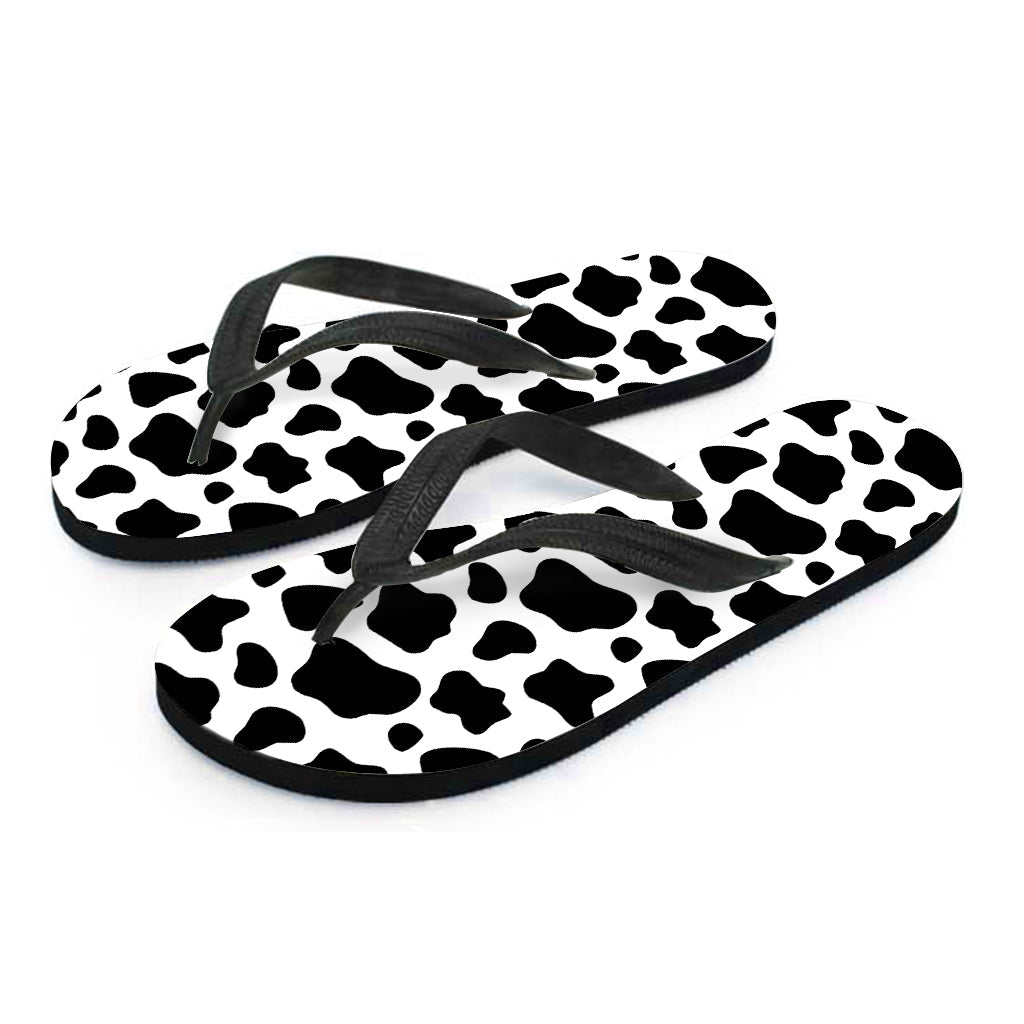 Black and White Cow Print Hawaiian Flip Flops: Step Out in Island Style - 2