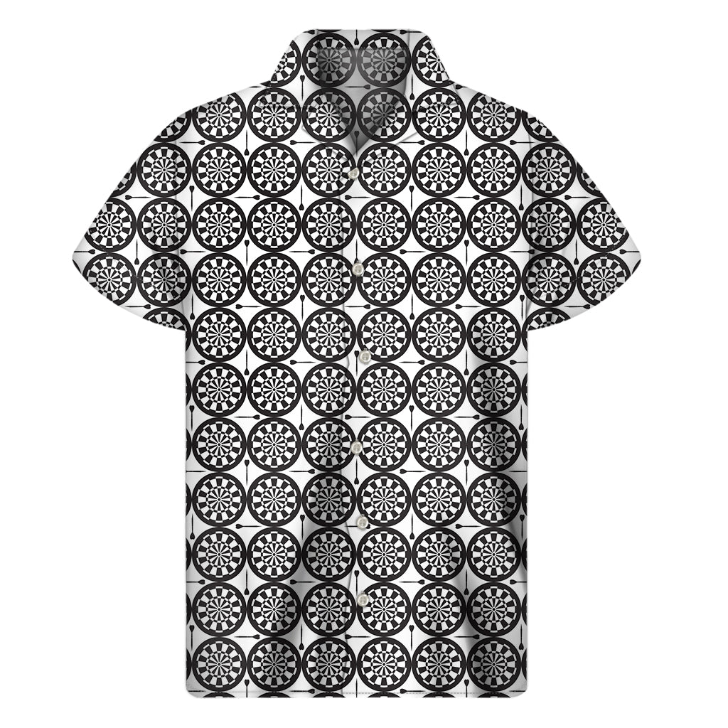 Black and White Dartboard Hawaiian Aloha Shirt - 1