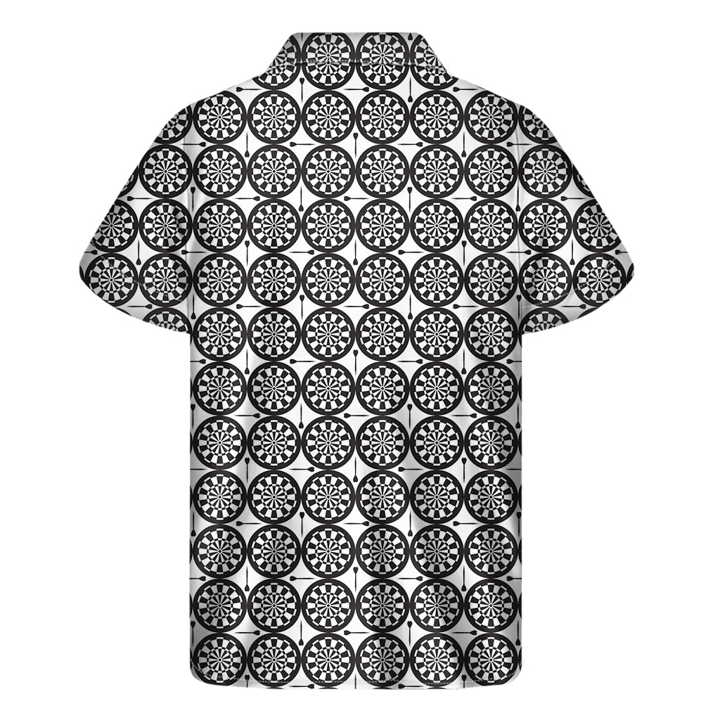 Black and White Dartboard Hawaiian Aloha Shirt - 1