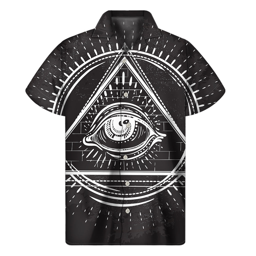 Eye of Providence Hawaiian Print Short Sleeve Shirt - 1