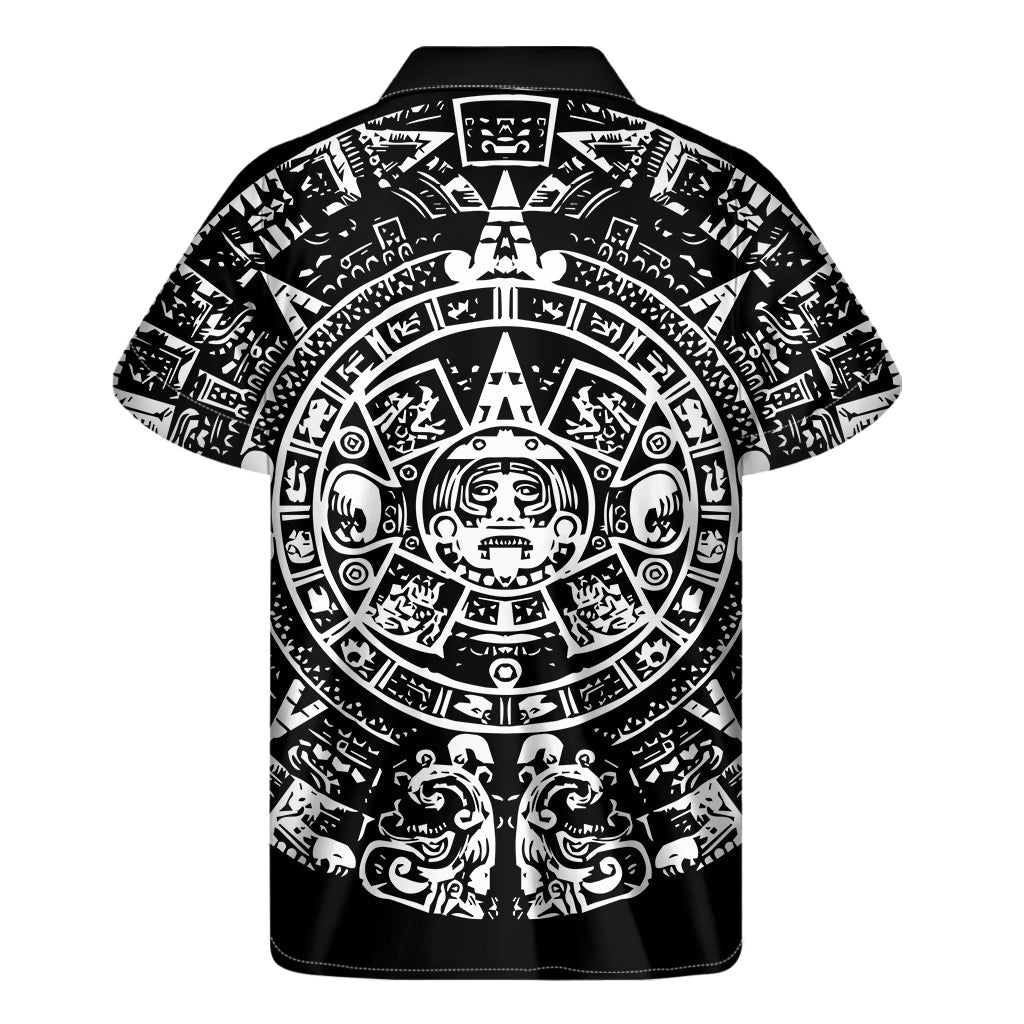 Maya Calendar Print Hawaiian Short Sleeve Shirt: Embrace Island Vibes in Style - 2