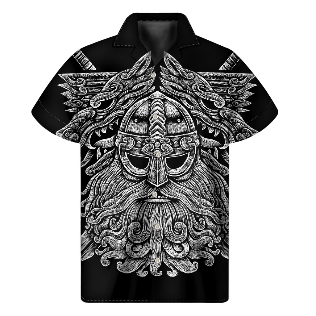 Odin and Wolves Hawaiian Short Sleeve Shirt - 1