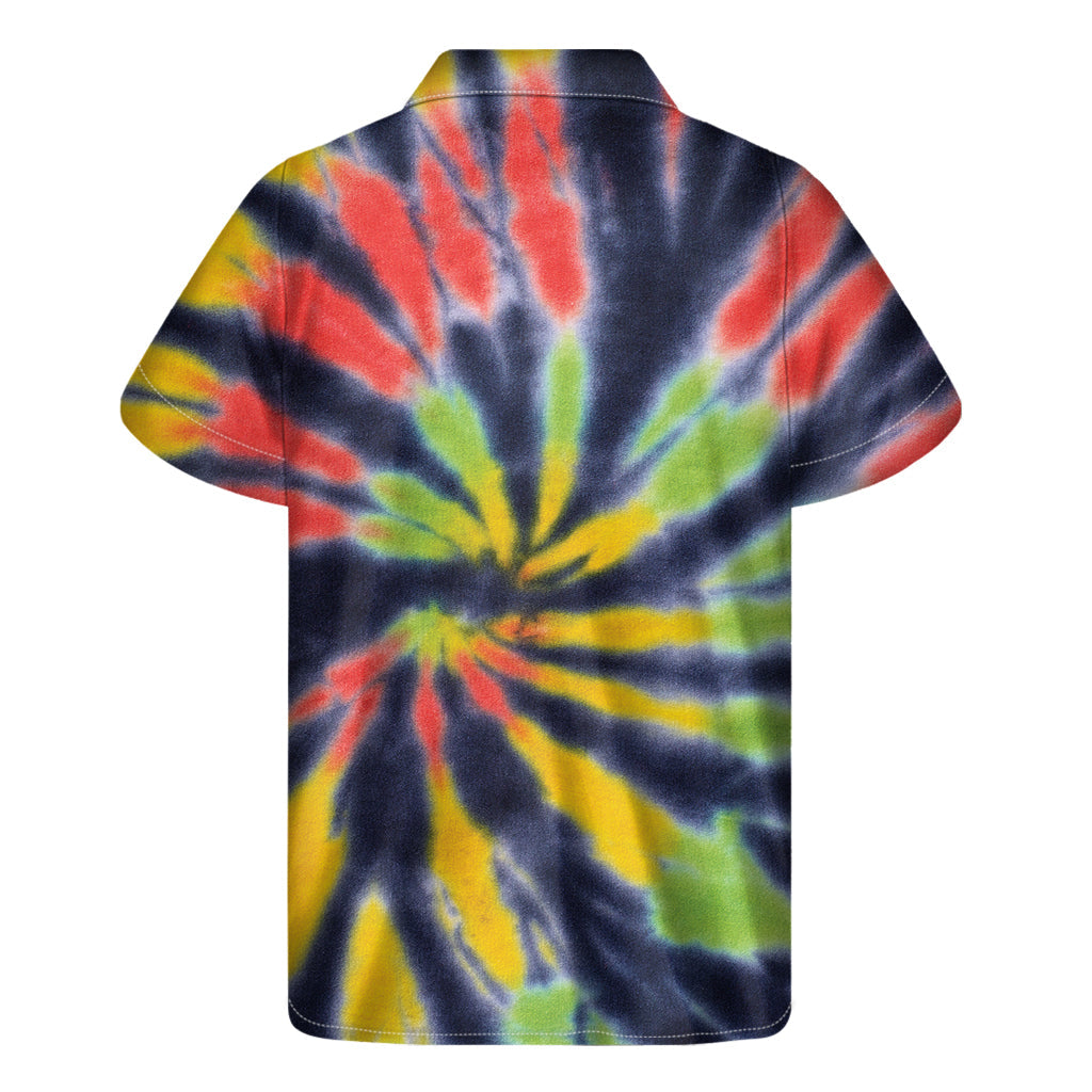 Spiral Tie-Dye Hawaiian Short Sleeve Shirt - 2