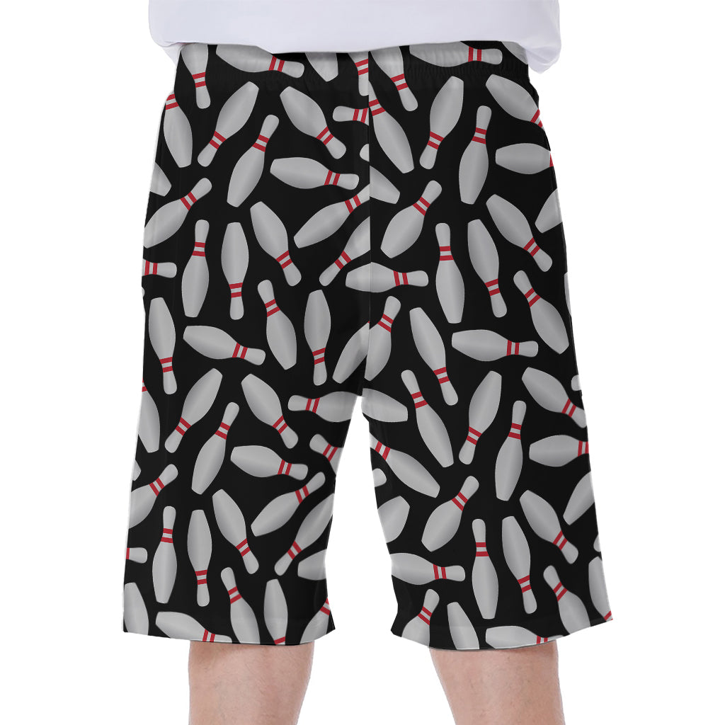 Black Bowling Pins Hawaiian Men&#39;s Beach Shorts: A Fun and Stylish Addition to Your Wardrobe - 2