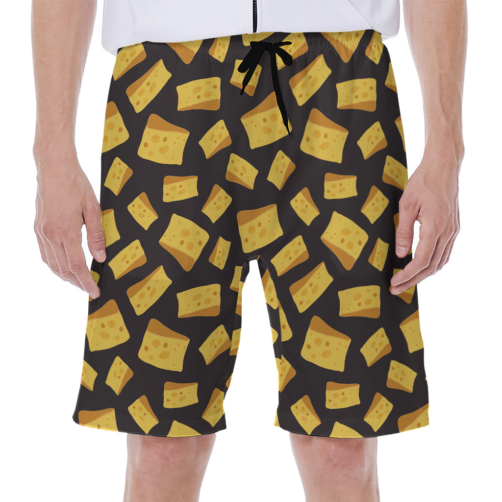 Black Cheese and Holes Hawaiian Beach Shorts for Men - 1