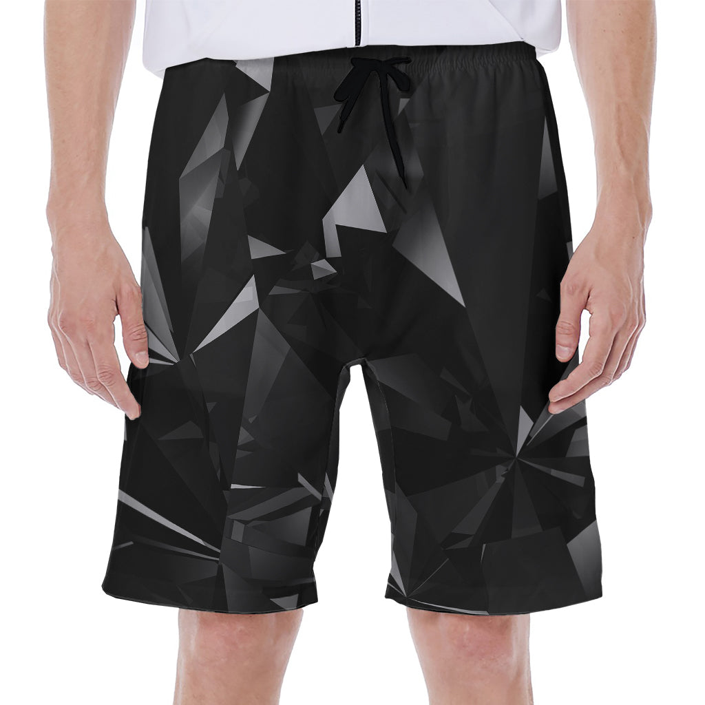 Black Diamond Print Hawaiian Men's Beach Shorts: Embrace the Aloha Spirit! - 1