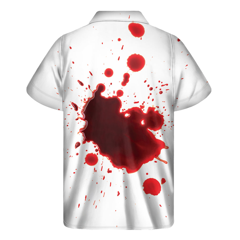 Blood-Splashed Hawaiian Vibes: Men&#39;s Short Sleeve Shirt - 2