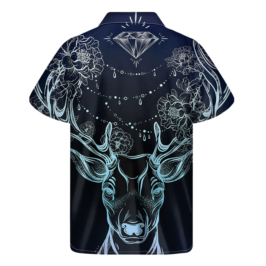 Hawaiian Deer Print Short Sleeve Shirt - Embrace the Bohemian Spirit - 2