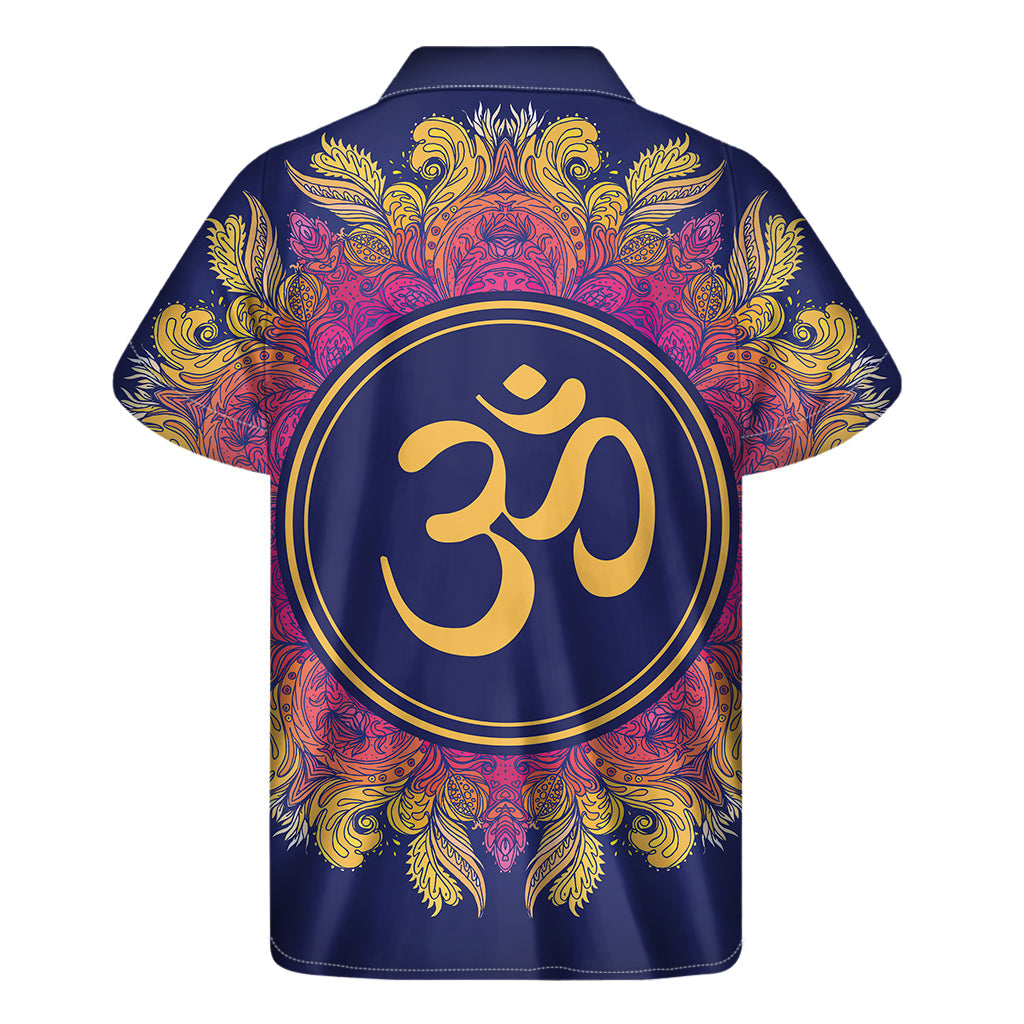 Boho Om Mandala Print Hawaiian Short Sleeve Shirt - Embrace the Aloha Spirit! - 2