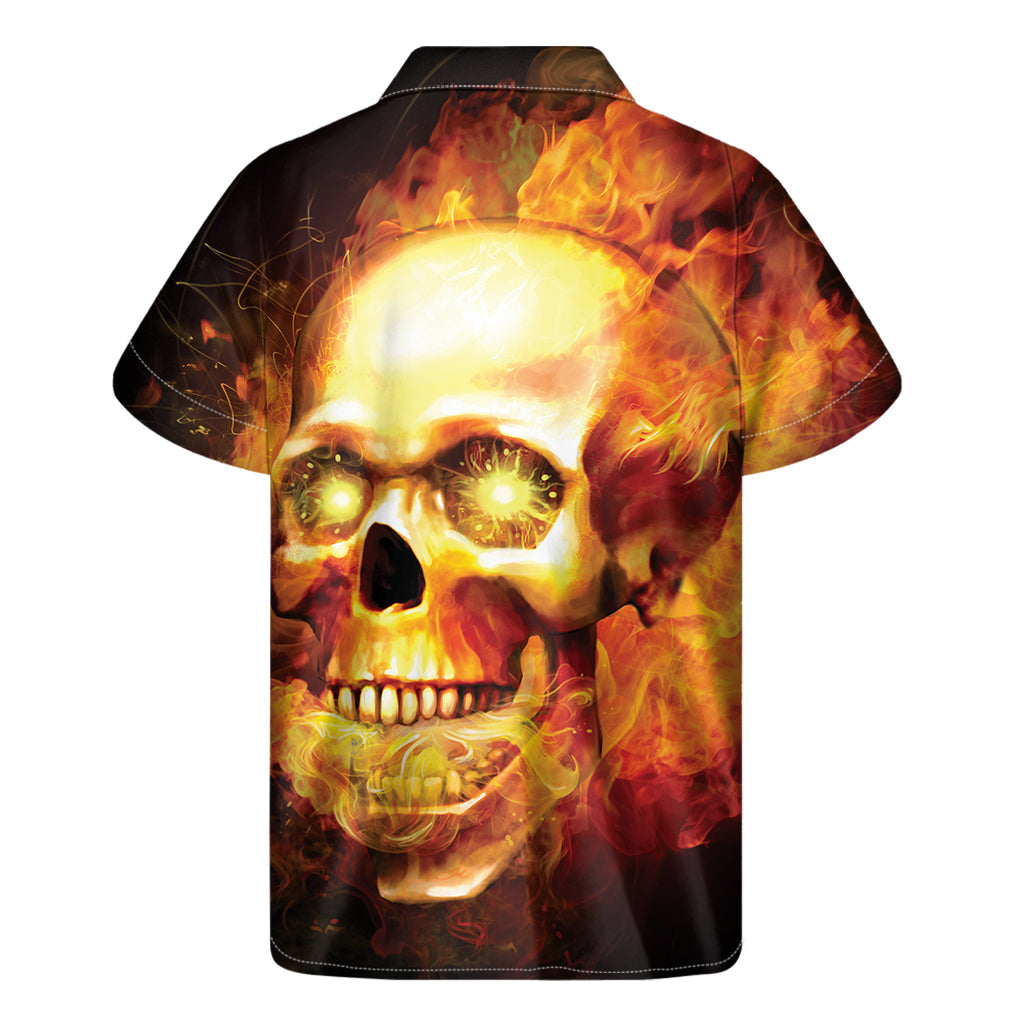 Fiery Skull Hawaiian Shirt - 2