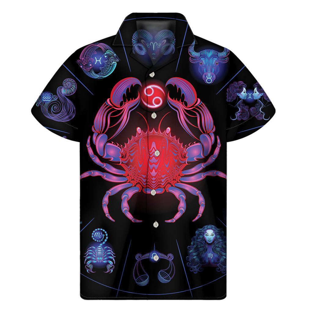 Cancer and Astrological Signs Hawaiian Short Sleeve Shirt - 1