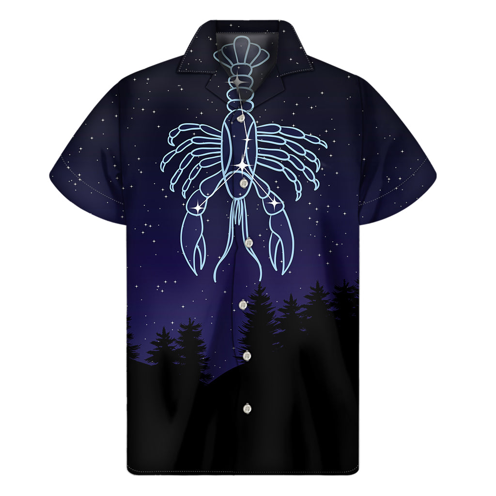 Cancer Constellation Aloha: Men&#39;s Hawaiian Short Sleeve Shirt - 1