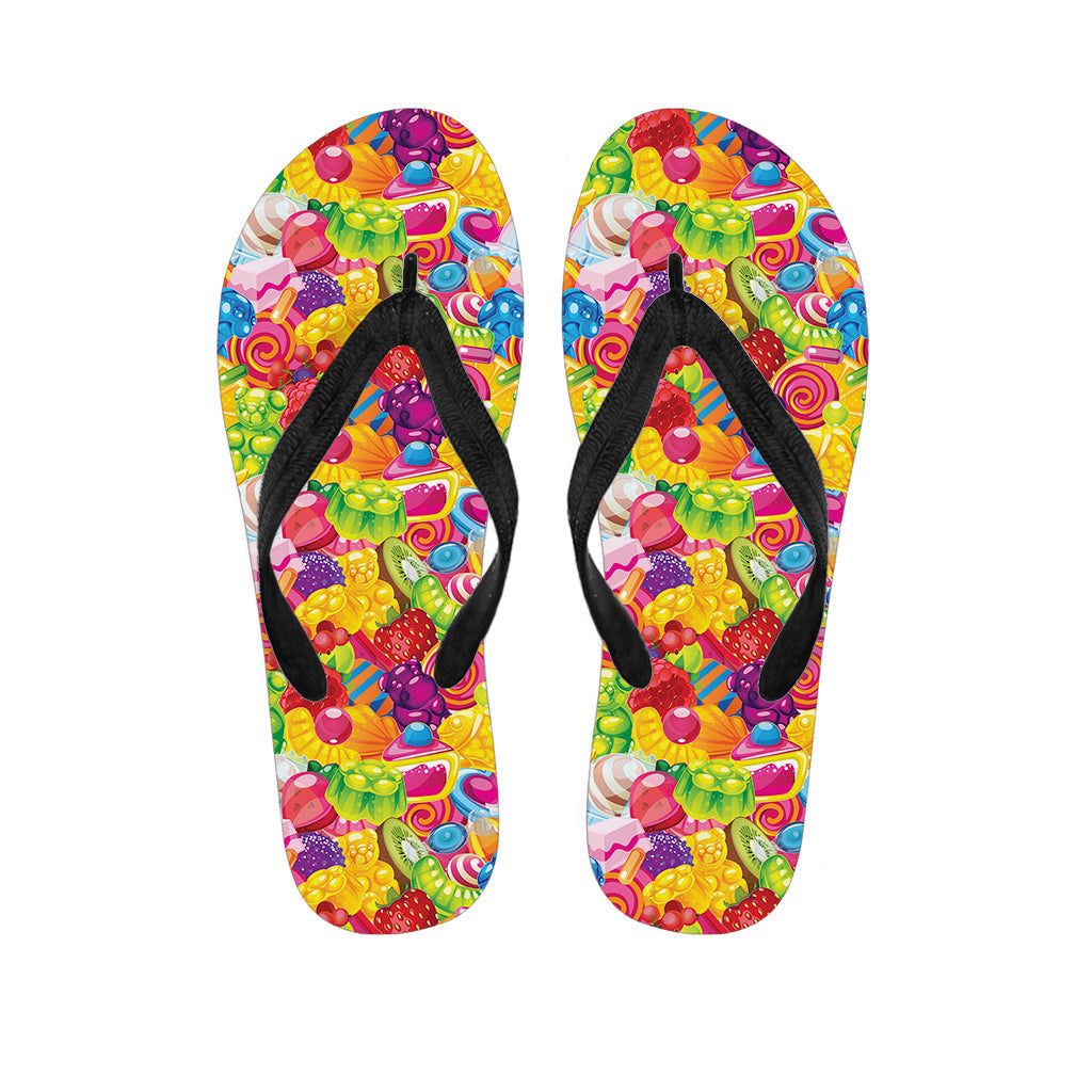 Beach Chic: Candy and Jelly Pattern Hawaiian Flip Flop Outfit - 1