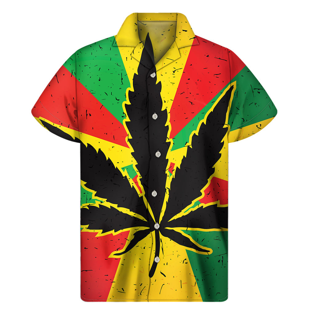 Rasta Cannabis Hawaiian Shirt for Men - 1