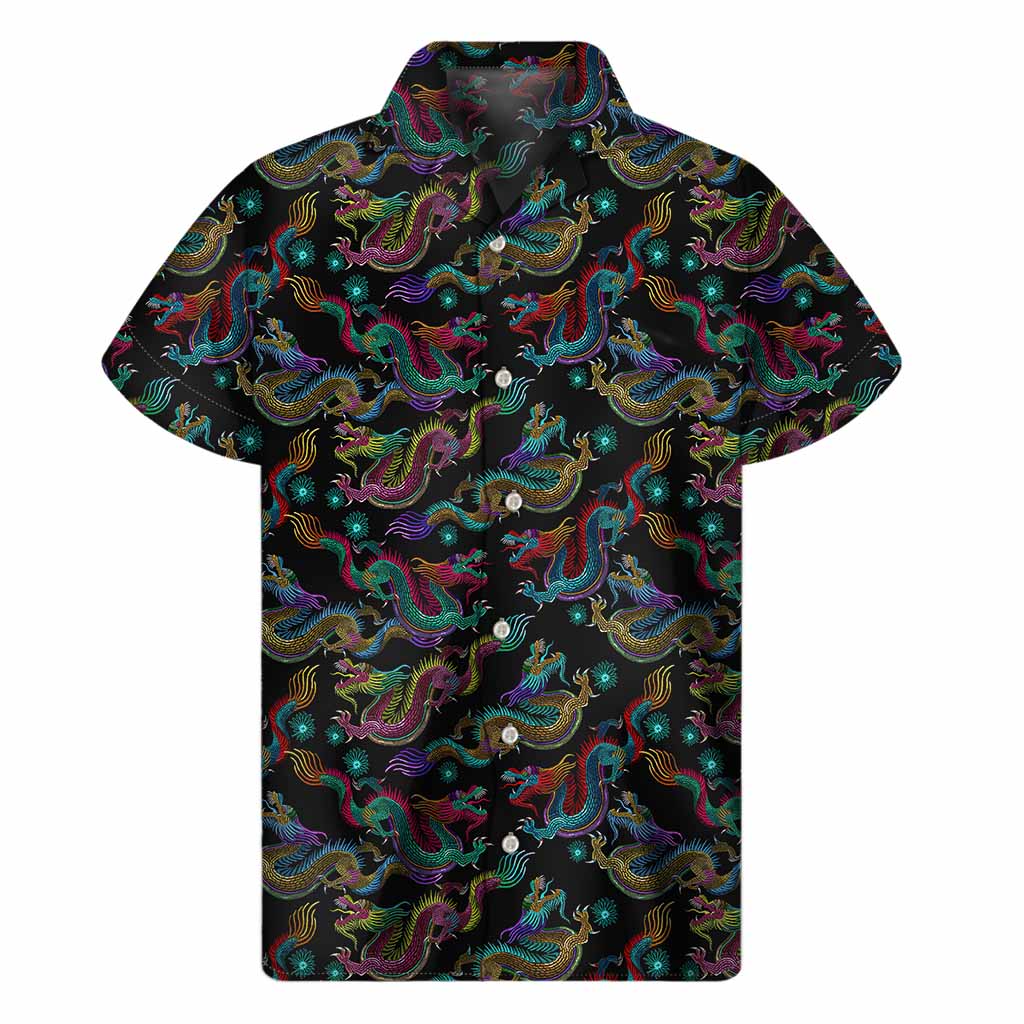 Dragon Spirit: Hawaiian Short Sleeve Shirt for Men - 1