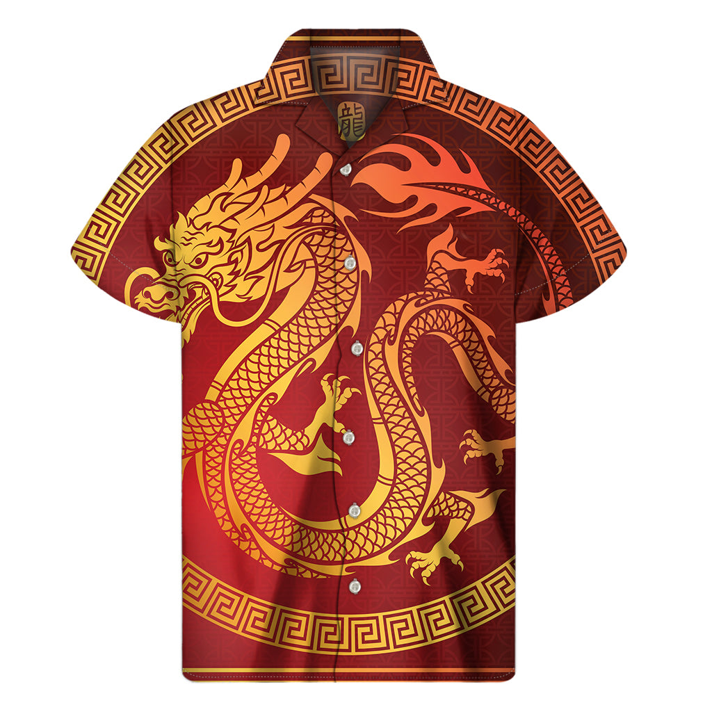 Chinese Dragon Hawaiian Short Sleeve Shirt - 1