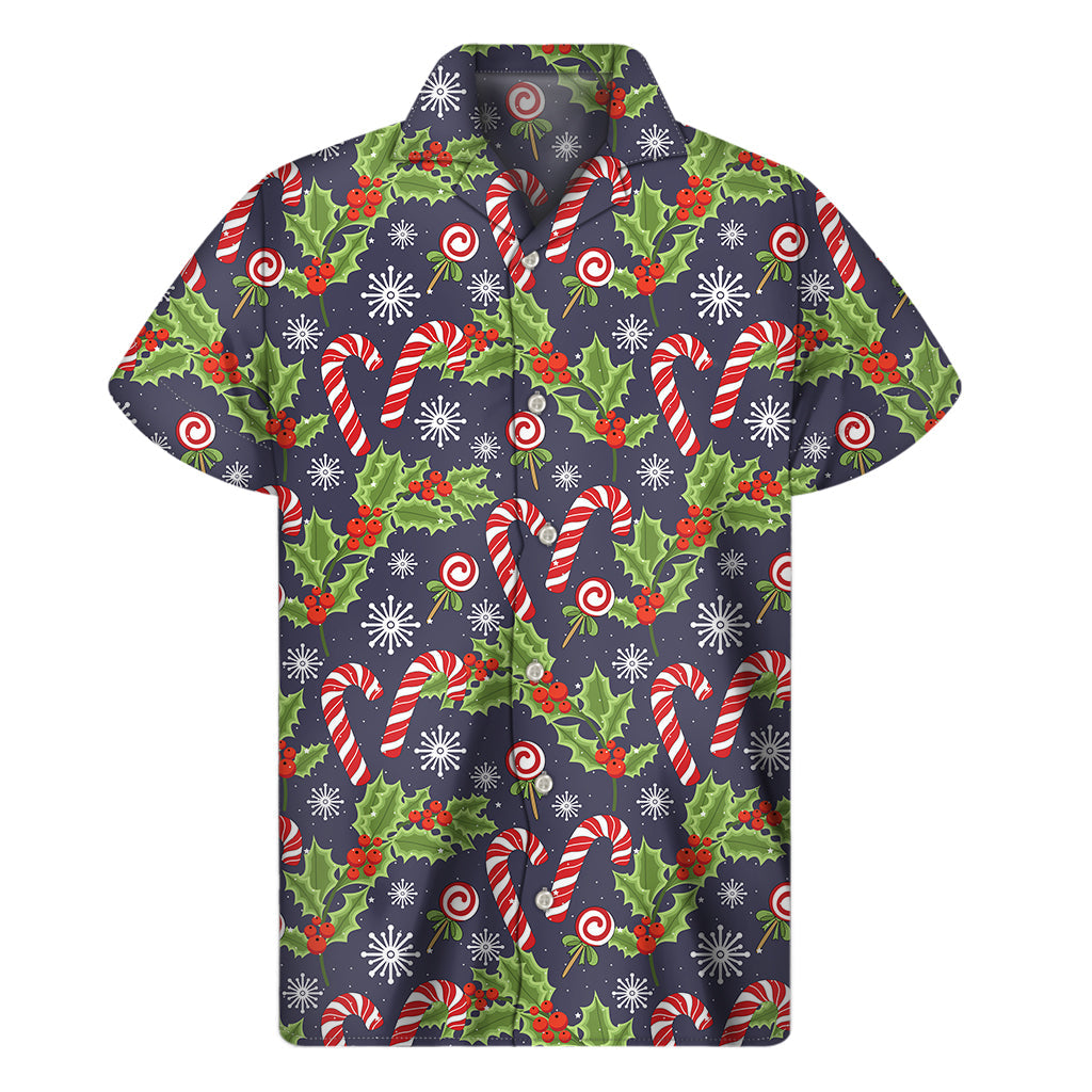 Berry and Candy Christmas Hawaiian Shirt for Men - 1