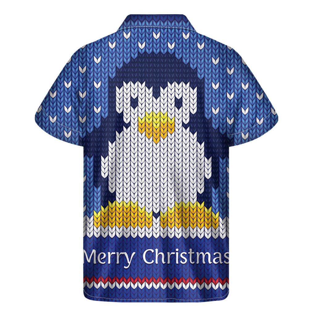 Christmas Penguin Hawaiian Print Short Sleeve Shirt - 2