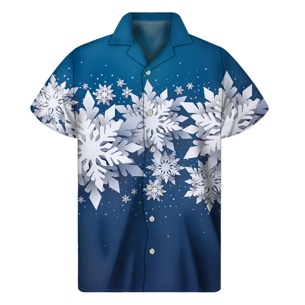 Christmas Snowflake Hawaiian Shirt for Men - 1