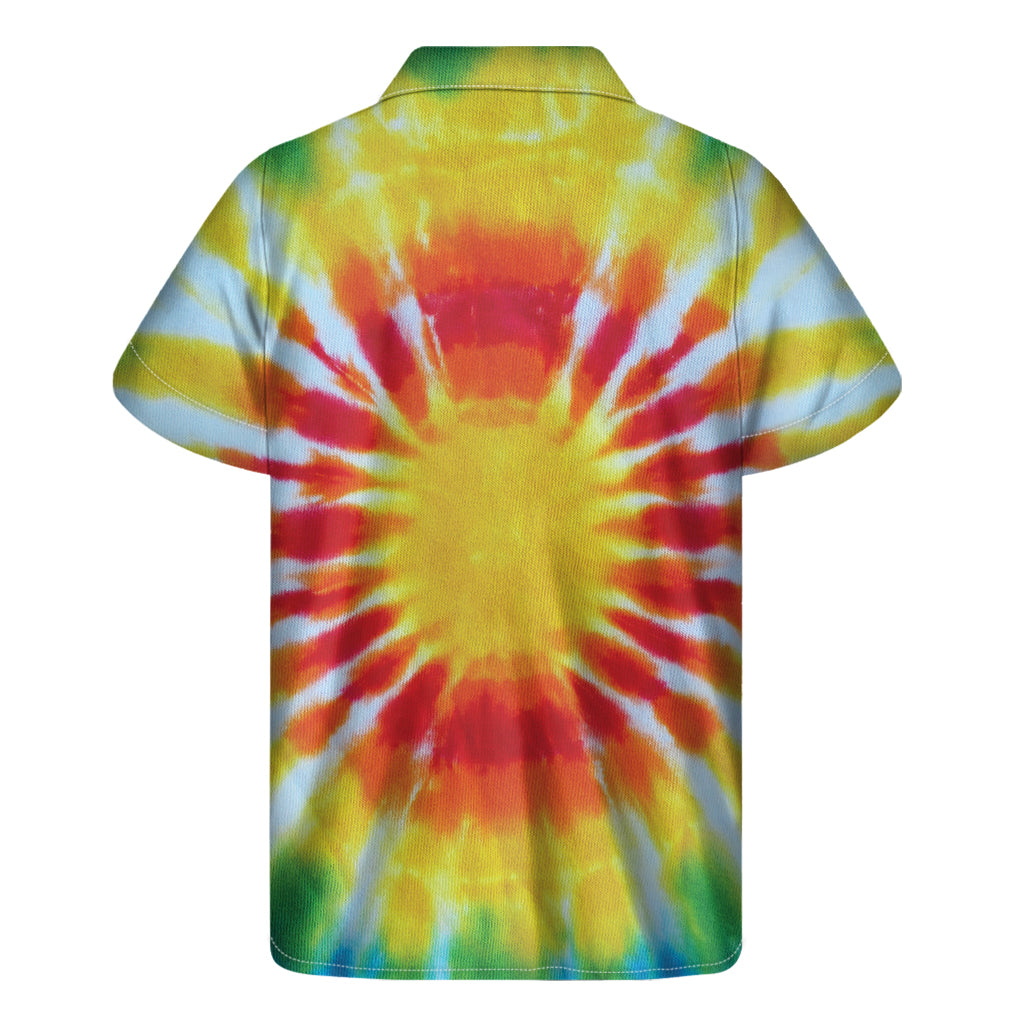 Island Vibe: Men's Circle Tie-Dye Hawaiian Shirt - 1