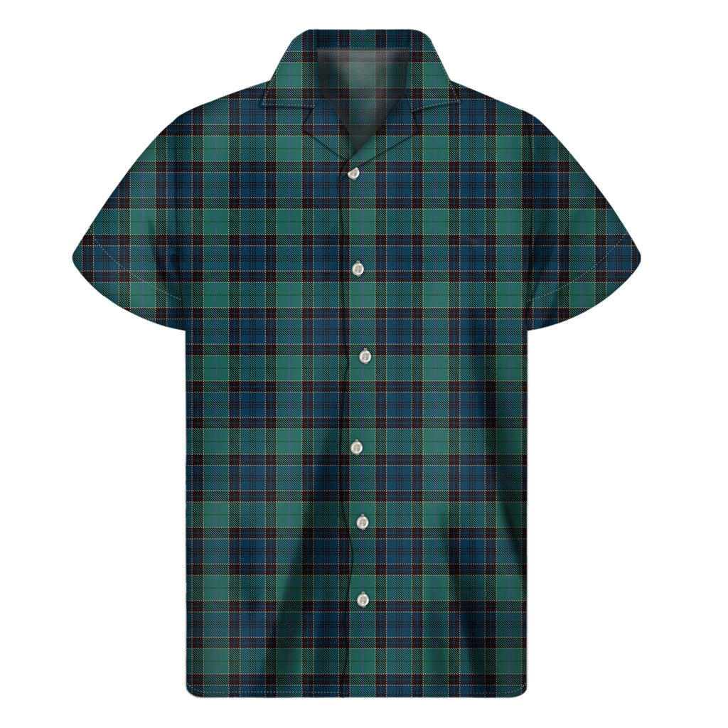 Island Vibes: Clan Campbell Tartan Hawaiian Short Sleeve Shirt - 1