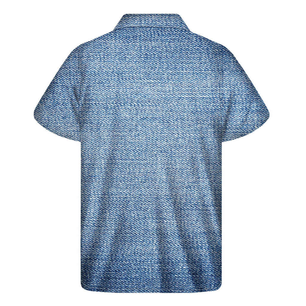 Island Vibes: Hawaiian Short Sleeve Shirt with Classic Blue Denim Jeans Print - 2