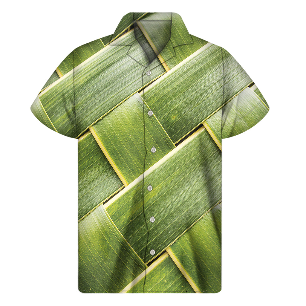 Coconut Leaf Print Hawaiian Short Sleeve Shirt: Embrace the Aloha Spirit in Style - 1