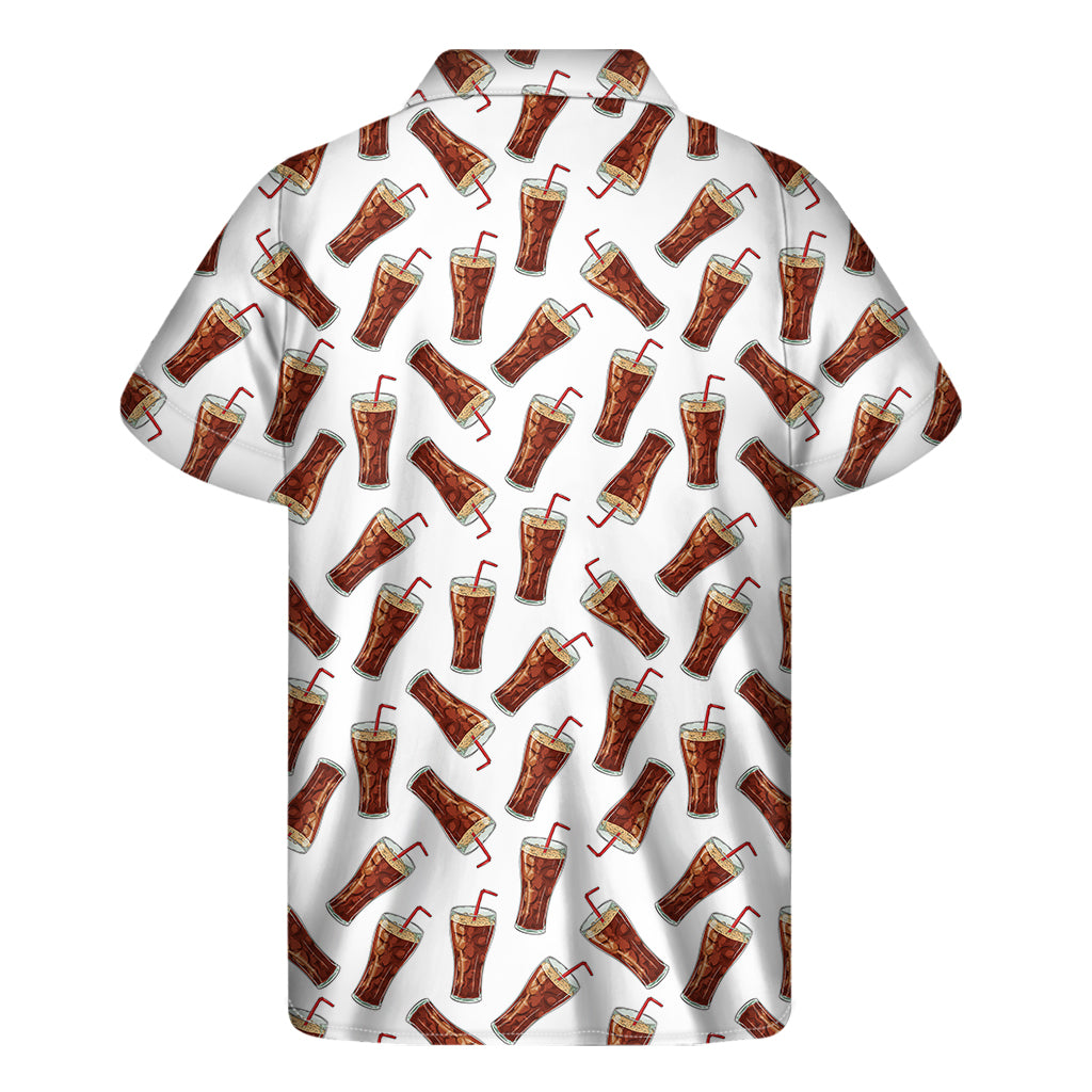 Feel the Aloha Spirit in our Cola Pattern Hawaiian Short Sleeve Shirt! - 2