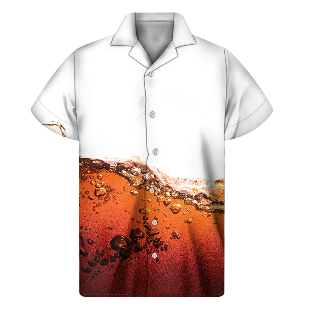 Island Vibes: Hawaiian Cola Print Short Sleeve Shirt - 1