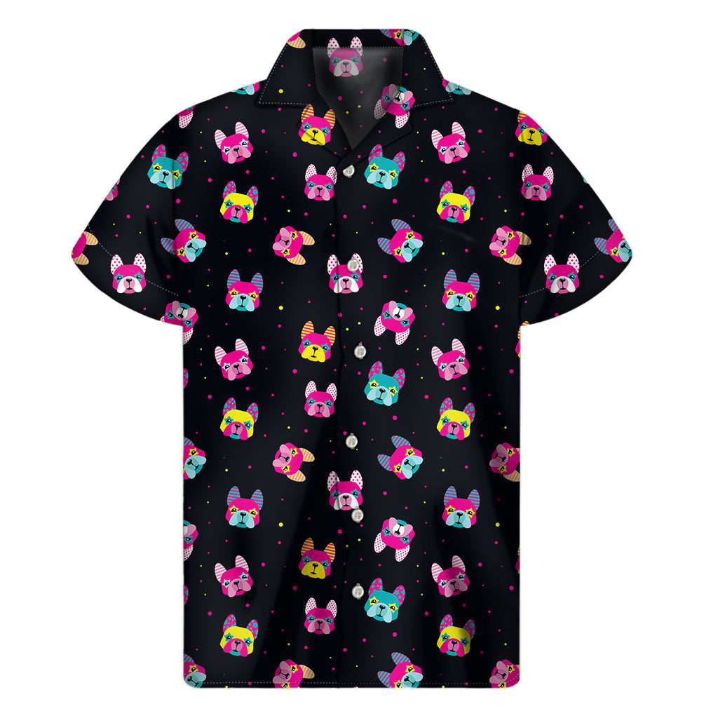 Tropical Vibes: Colorful French Bulldog Hawaiian Shirt - 1