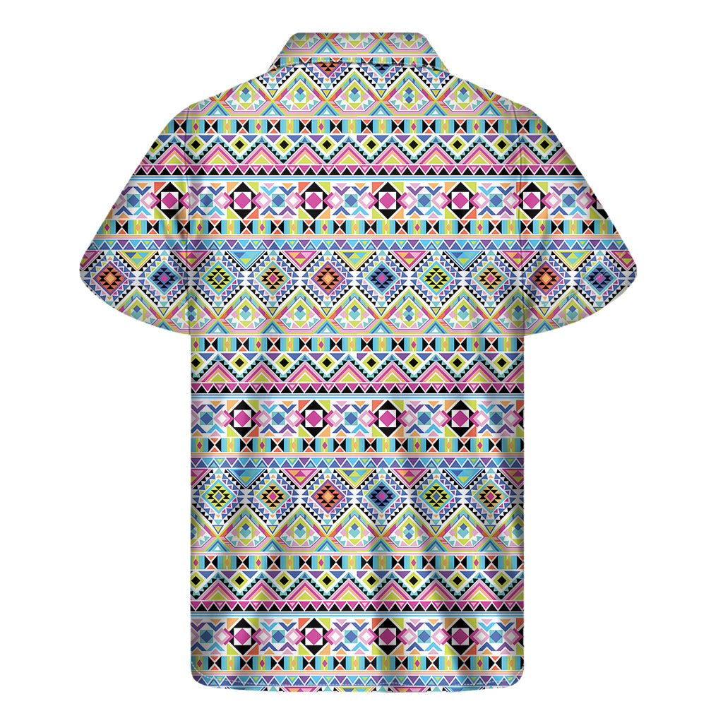 Colorful Aztec Geometric Hawaiian Shirt for Men - 2