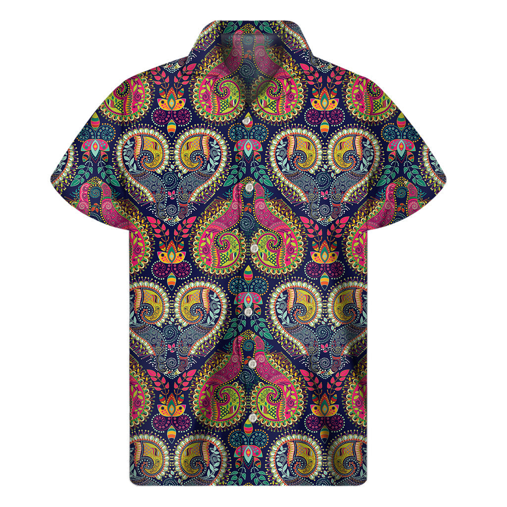 Boho Paisley Hawaiian Short Sleeve Shirt: Embrace the Aloha Spirit in Style - 1