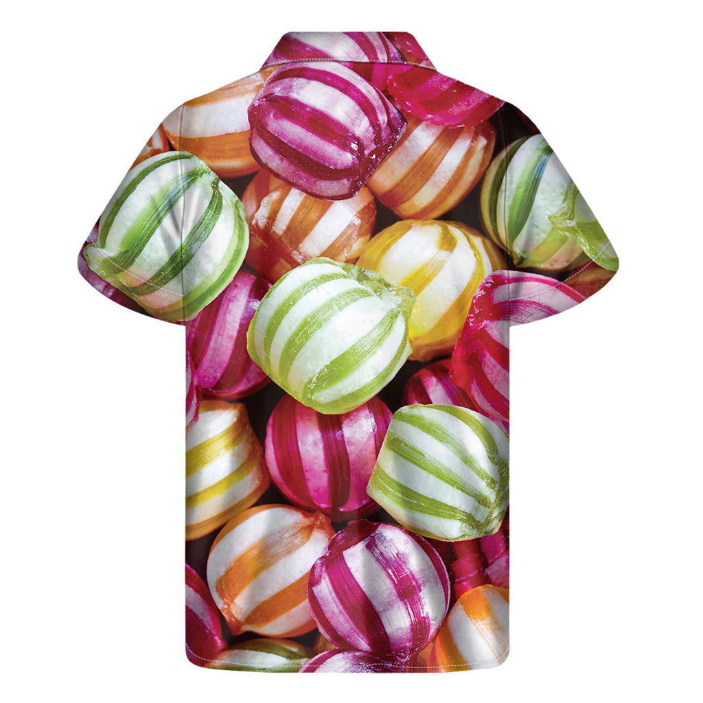 Colorful Candy Ball Print Hawaiian Short Sleeve Shirt - 2