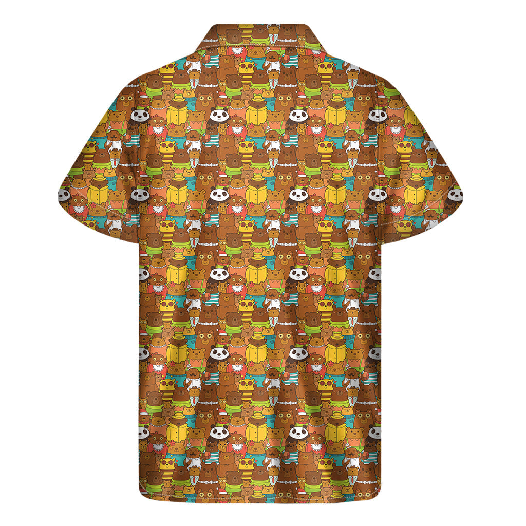 Colorful Hawaiian Baby Bear Print Short Sleeve Shirt - 2