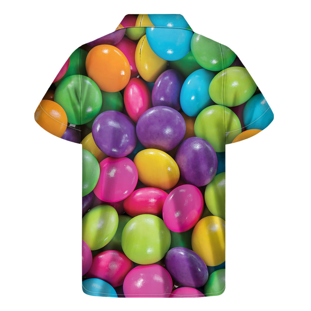 Island Treats: Colorful Chocolate Candy Hawaiian Short Sleeve Shirt - 2