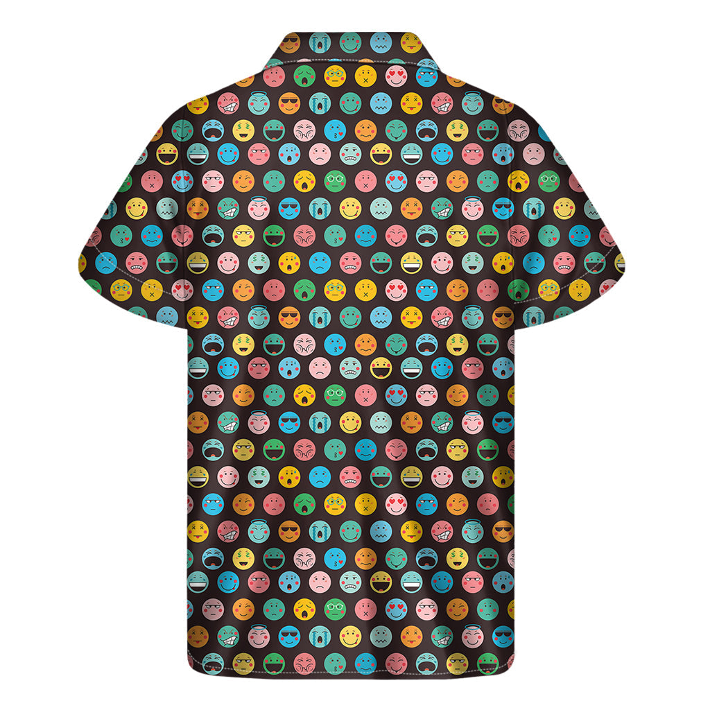 Colorful Emoji Faces Hawaiian Short Sleeve Shirt - 2