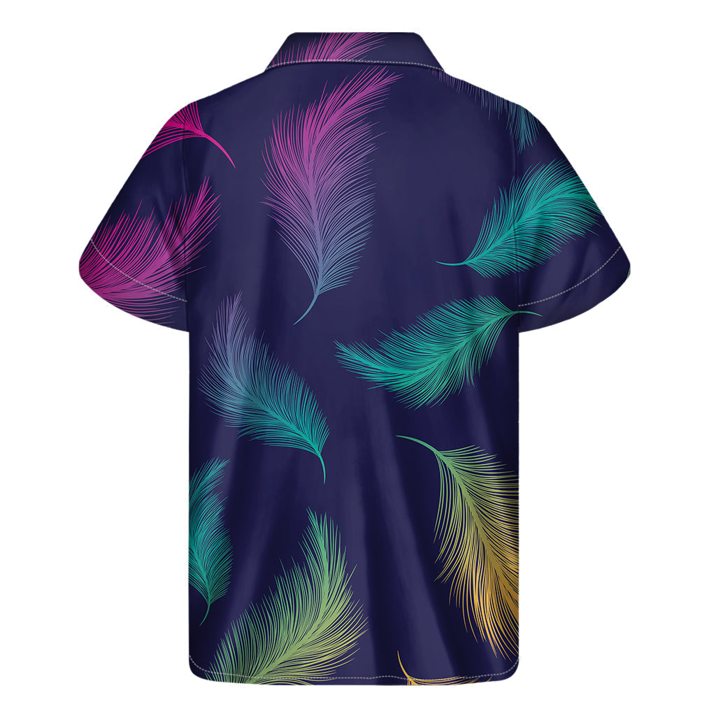 Feathered Aloha: Colorful Hawaiian Short Sleeve Shirt - 2