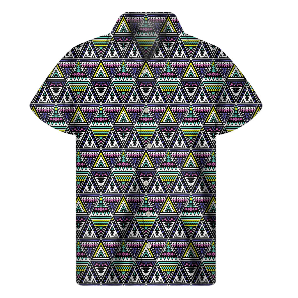 Colorful Geometric Hawaiian Aloha Shirt - 1