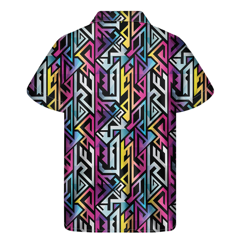 Colorful Geometric Hawaiian Shirt - 2