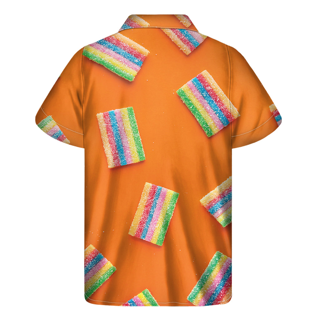 Mens Colorful Gummy Print Hawaiian Short Sleeve Shirt - 2