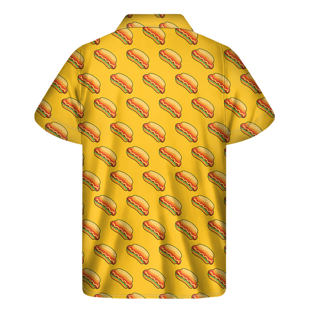 Hot Dog Hawaiian Delight: Men's Colorful Short Sleeve Shirt - 1