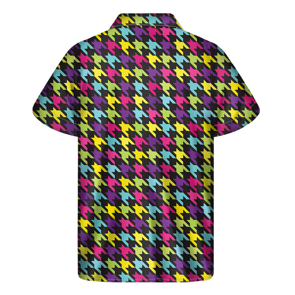 Island Breeze: Colorful Houndstooth Hawaiian Shirt - 2