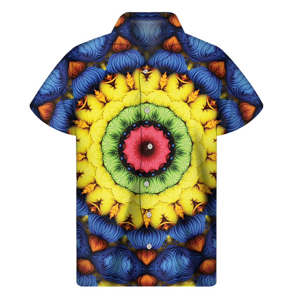 Kaleidoscope Dream: Hawaiian Short Sleeve Shirt for Men - 1