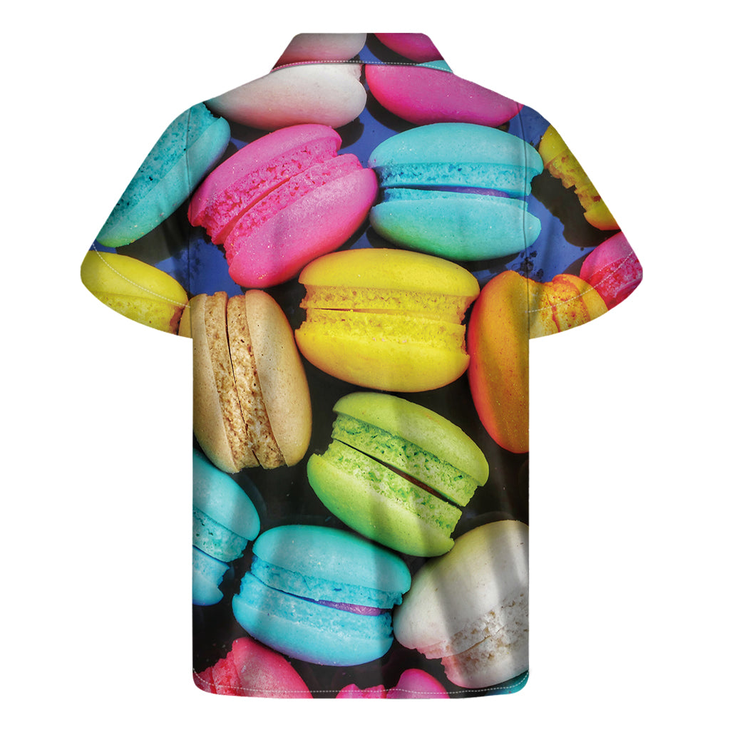 Tropical Delight: Colorful Macarons Hawaiian Short Sleeve Shirt - 2