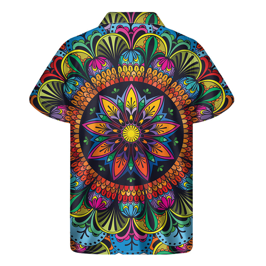 Colorful Mandalas: Hawaiian Short Sleeve Shirt for Men - 1