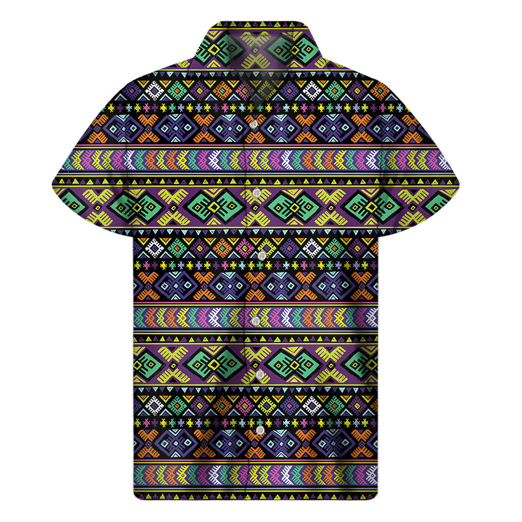 Island Breeze: Colorful Native Navajo Tribal Print Hawaiian Shirt - 1