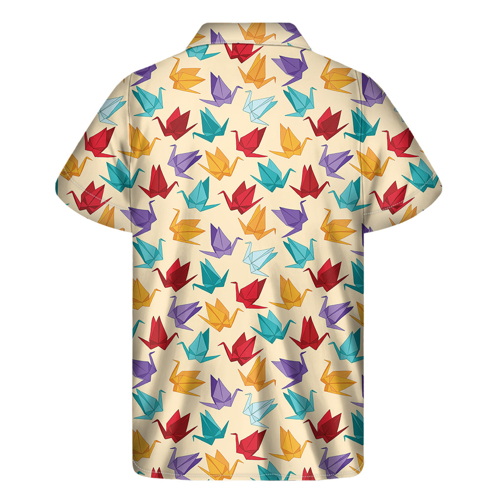 Tropical Vibes: Colorful Origami Crane Hawaiian Shirt - 2