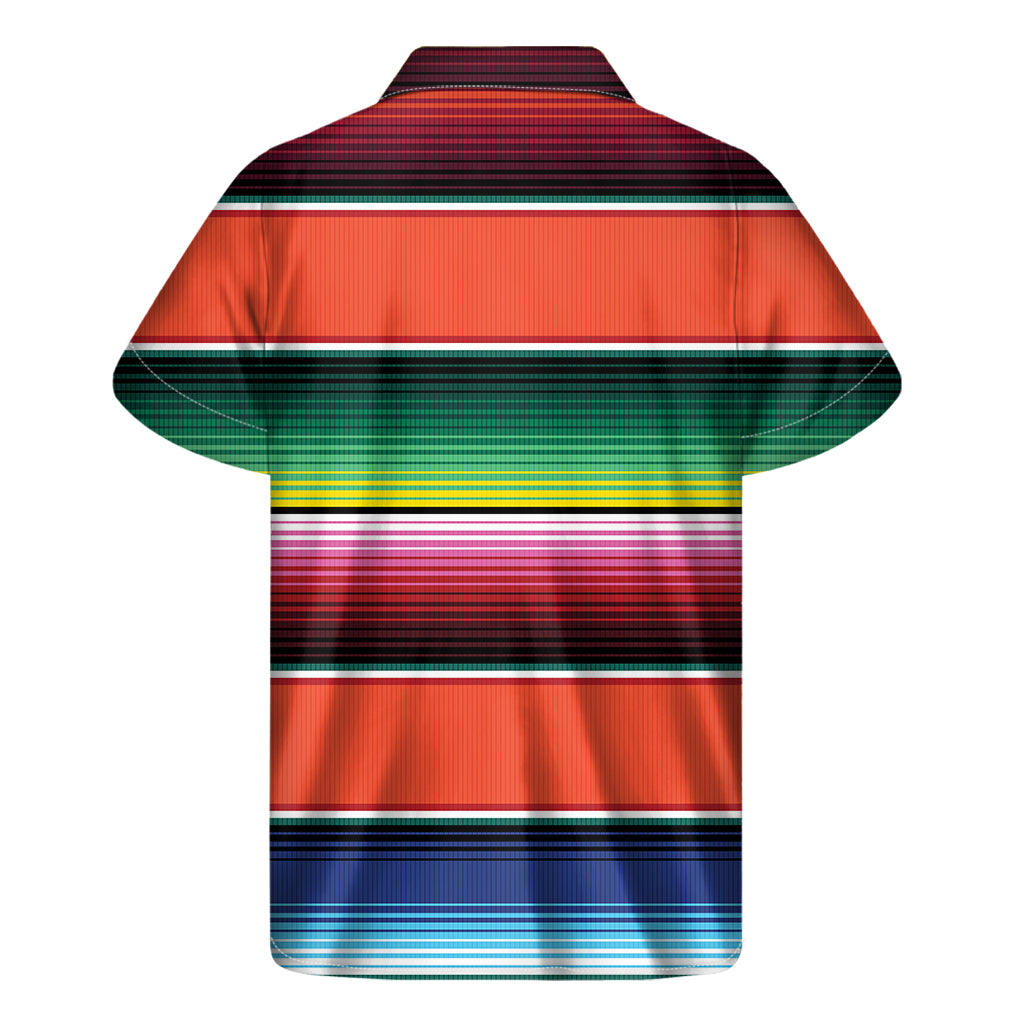 Island Vibe: Colorful Serape Blanket Hawaiian Short Sleeve Shirt - 2