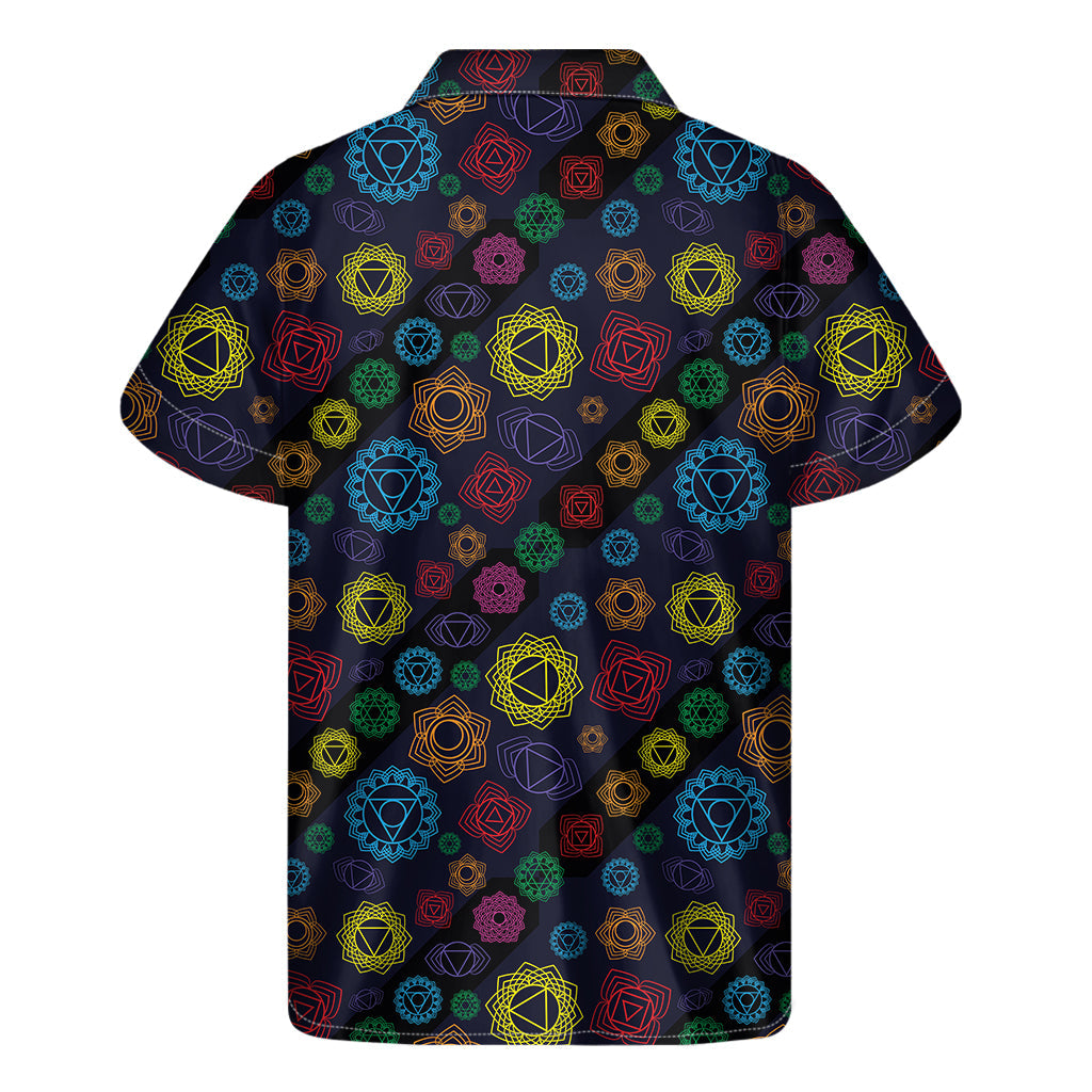 Colorful Seven Chakras Hawaiian Short Sleeve Shirt - 2